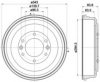 HELLA 8DT 355 302-581 Brake Drum